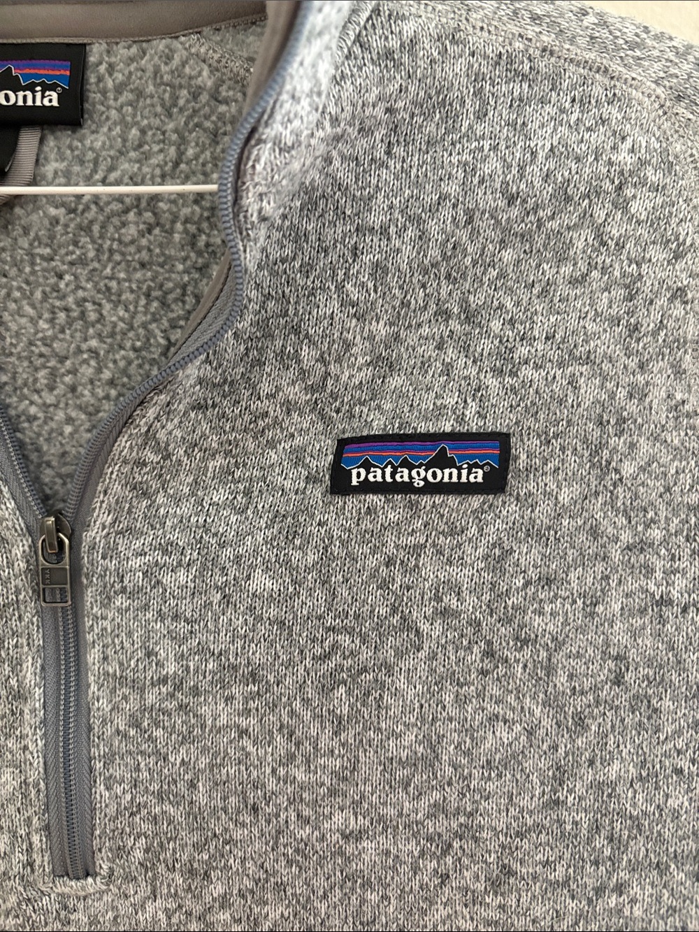 Patagonia Better Sweater Grey Half-Zip Size Medium EUC - Picture 2 of 6